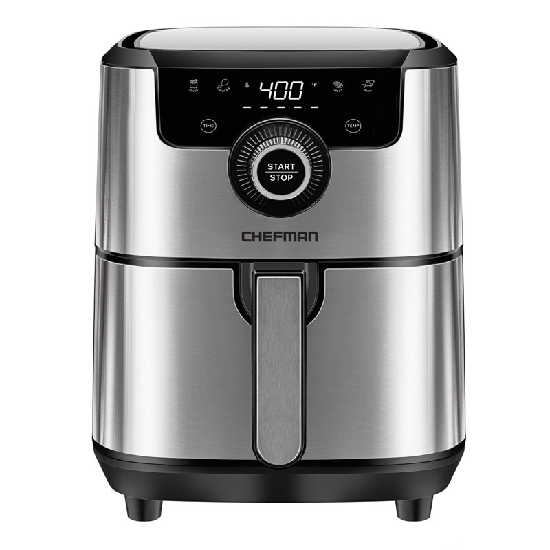 Chefman Stainless Steel Square Air Fryer With Adjustable Temperature, 4